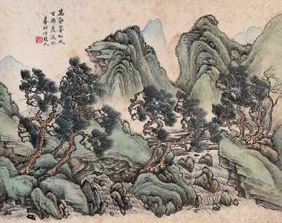 佚名 青绿山水 镜心